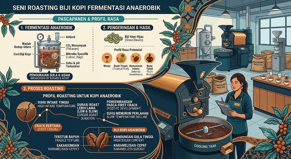 Seni Roasting Biji Kopi Fermentasi Anaerobik
